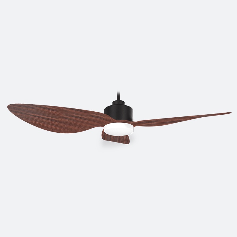 Aef1 60 Black Dark Oak Decor Fan S4f, Black And Dark Wood Ceiling Fan